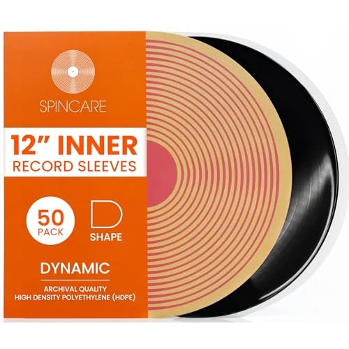 Limited-time offer: SPINCARE 50x 12 Inch Dynamic Anti-Static Inner Vinyl Record Sleeves from 15.95 £ to 15.95 £ (save 0.00%)