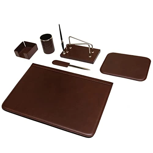 Offre limitée : Ensemble de bureau 6 pièces – 100% cuir pleine fleur – Fabriqué à la main en Italie par des artisans experts – Élégant et fonctionnel, idéal pour le bureau - Brun de 225.00 € à 225.00 € (0.00% de remise)