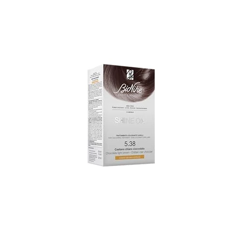 Bionike Shine On 5 Châtain Clair 1 tube coloration 50 ml + 1 flacon révélateur 75 ml + 1 sachet masque rééquilibrant 15 ml + gants - SHINE ONE CHATAIN CLAIR 5 - 1-16-830
