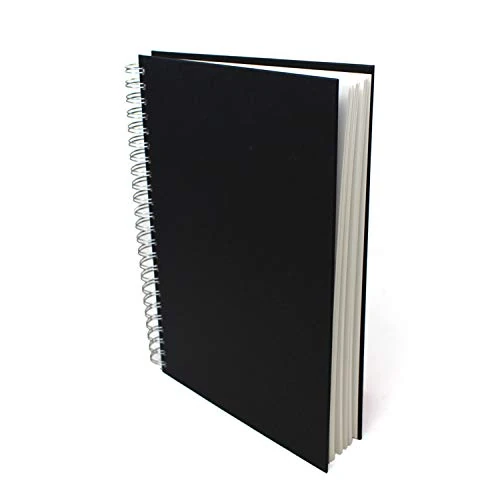 Offerta a tempo: Artway Studio - A4 Quaderno da disegno spiralato - Ritratto - 96 facciate/48 pagine di carta a cartuccia da 170 gsm - Quaderno per schizzi cartonato nero - 8% da 12.51 € a 11.49 €