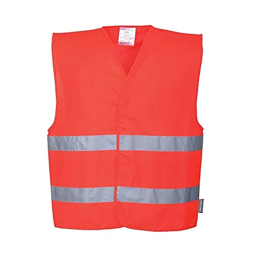 Offerta a tempo: Portwest C474RERXX/3X Gilet ad Alta Visibilità con Due Bande, Rosso, XX3X - 38% da 11.57 € a 7.22 €