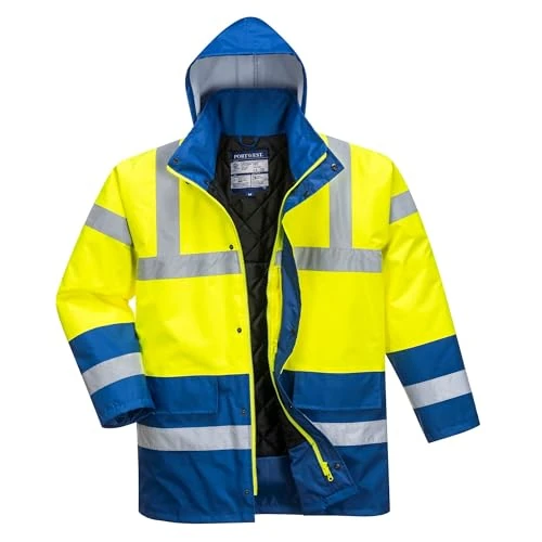 Offerta a tempo: Portwest S466YRBM Giacca Imbottita Alta Visibilità, Giallo/Royal — 28% da 56,90 € a 40,74 €