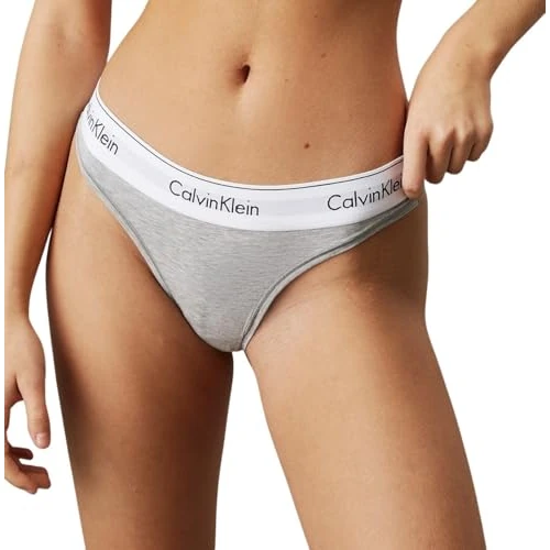 Oferta ograniczona: Calvin Klein damski Modern Cotton - Stringi, Szary S z 62.00 EUR na 62.00 EUR (znizka 0%)