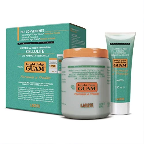 Offerta a tempo: Guam Fanghi d'Alga Convenienza Freddo - set composto da 1 kg di Fanghi più 250 ml di crema gel, per Gonfiore, Rassodante, Rinfrescante — 34% da 83,90 € a 55,00 €