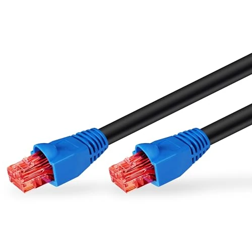 Limited-time offer: Goobay 94397 Outdoor Patch Cable CAT 6 Cable / 2-fold PE Sheath Waterproof / RJ45 Plug Ethernet Cable/Outdoor Network Cable 10m / Black/LAN Cable 10m from 29.00 £ to 7.53 £ (save 74.03%)