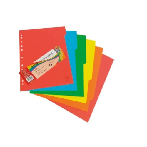 Offerta a tempo: Pigna - 6 Separatori cartoncino colorato - 46% da 2.60 € a 1.40 €