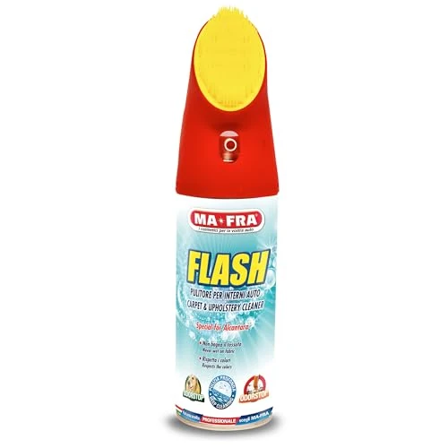 Offerta a tempo: MAFRA, Flash, Pulitore Interni Auto, Pulitore a Secco Ideale per Smacchiare i Sedili in Tessuto e Rimuovere Odori, Con Spazzola Integrata, Confezione da 400 ml - 8% da 9.99 € a 9.24 €