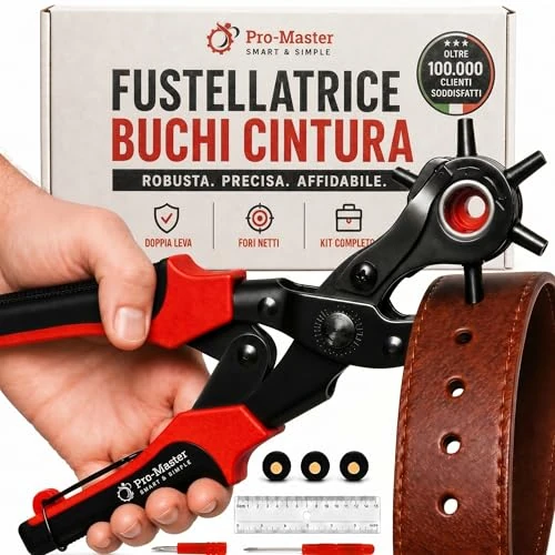 Limited-time offer: Professional Heavy Duty Belt Hole Puncher for Leather, Multi-Size Rotary Leather Hole Punch Tool Set with Ergonomic Handles for Easy, Precise Belt Fixes, Straps, Collars, Bags, Shoes, DIY Crafts from 16.95 £ to 16.95 £ (save 0.00%)
