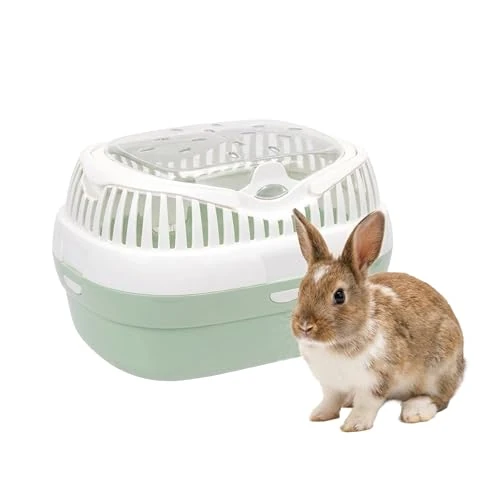 Offerta a tempo: Ferplast Trasportino per Conigli, Porcellini d'india e ratti ALADINO LARGE, Plastica con Coperchio Trasparente, Fessure di ventilazione e Maniglia - 14% da 25.90 € a 22.35 €