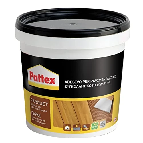 Pattex Parquet, Pasty Glue for Laying All Wood Floors, Parquet, Parquet Mosaic, Wooden Slats, 850 g Bucket