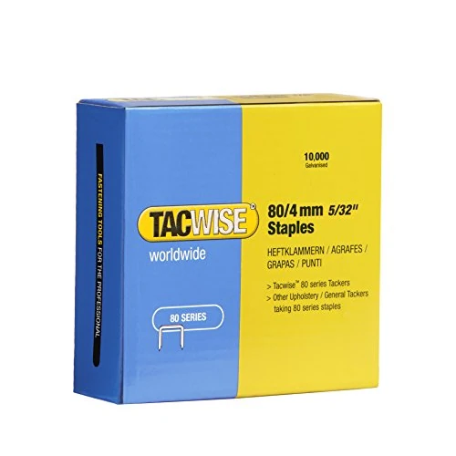 Oferta limitada: Tacwise 0380 Grapas para Tapicería Galvanizadas Tipo 80/4 mm, Paquete de 10.000 de 7.08 € a 7.08 € (ahorro 0.00%)