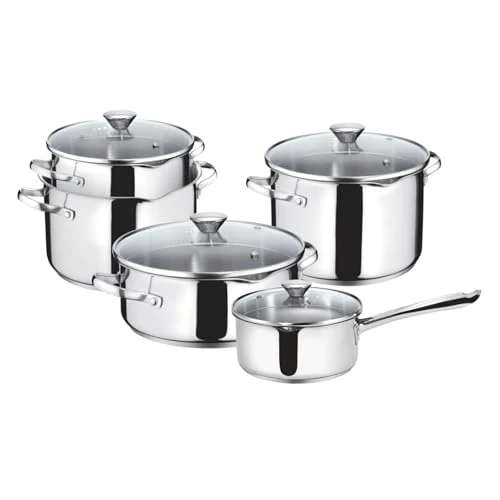 Beperkte aanbieding: Lagostina Smart Pannenset, Roestvrij Staal, 9-Delig,10716600009, 24.9 X 32.3 X 58.4 Cm van 129.00 EUR naar 129.00 EUR (besparing 0%)