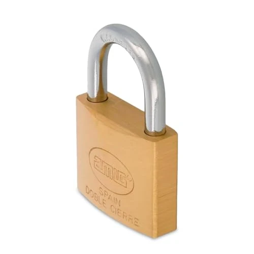 Offerta a tempo: AMIG - Lucchetto di Sicurezza - Include 2 Chiavi - Ideale per Armadietti e Valigie - Arco in Acciaio Trattato - 40 mm - Ottone Opaco - 19% da 8.08 € a 6.53 €