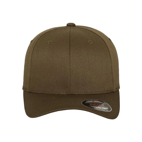 Limited-time offer: Flexfit Unisex Baseball Cap Woolly Combed, Cap Without Fastener for Men, Ladies and Children - Olive, S/M from 11.26 £ to 11.26 £ (save 0.00%)