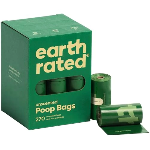 Oferta limitowana: Earth Rated Woreczki na Psie Odchody, Gwarantowane Szczelne i Bardzo Grube Worki na Odpady Rolki Uzupełniające Dla Psów, Bezzapachowe, 270 Sztuk z 52.14 zł na 52.14 zł (oszczędź 0.00%)