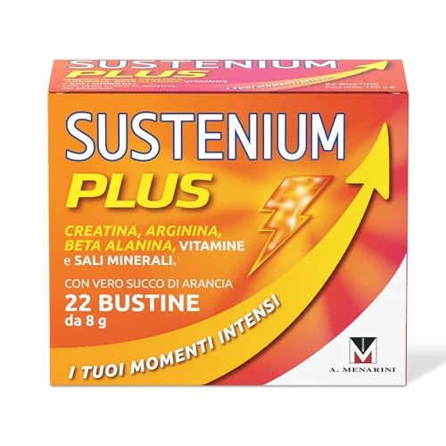 Offerta a tempo: Sustenium Plus - lntegratore energizzante a base di uno specifico complesso di aminoacidi, vitamine e minerali. Per la tua energia fisica e mentale. Confezione da 22 bustine - 28% da 22.50 € a 16.18 €