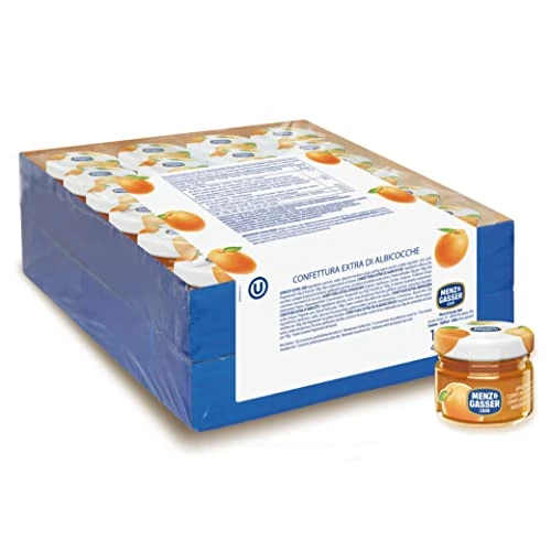 Offerta a tempo: Menz&Gasser Confettura Extra di Albicocche Monodose Premium Quality, con Frutta di Alta Qualità, 100% Made in Italy, 48 Vasetti x 28 g - 0.00% da 27.37 € a 27.37 €
