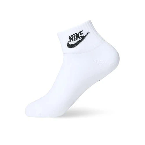Nike Uniseks Everyday Lightweight Ankle Crew Skarpety, Biały, M