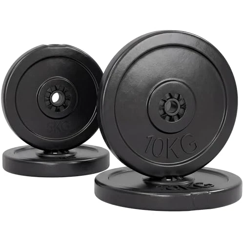 Zeitlich begrenztes Angebot: homcom Hantel Set 30 kg Hantelscheiben Gewichte Krafttraining 25 mm 2 x 5 kg und 2 x 10 kg, B1-0012 von 54.95 € auf 54.95 € (0.00% Rabatt)