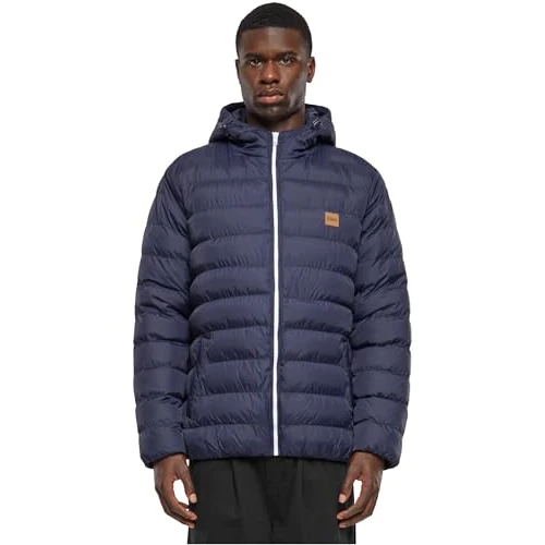 Limitiertes Angebot: Urban Classics Herren Daunenjacke Jacke Basic Bubble Jacket TB863, Gr. Medium, Blau (Navy/White/Navy 496) von 59.90 EUR auf 41.49 EUR (Spare 31%)