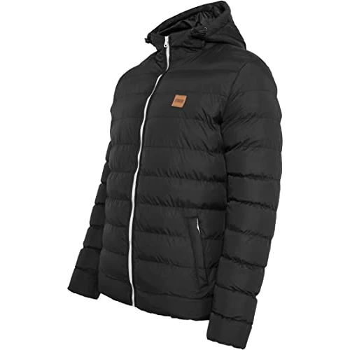 Urban Classics Men's Basic Bubble Jacket, Blkwhtblk, L