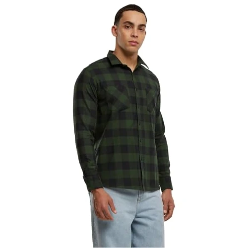 Oferta limitada: Urban Classics Checked Flanell Shirt Camisa, Multicolor (Blk/Forest), XXL para Hombre de 39.90 EUR a 21.99 EUR (ahorro 45%)