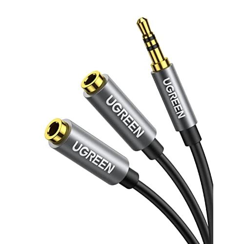 Offre limitee: UGREEN Splitter Audio Jack 3.5mm Mâle vers Double Jack Femelle Adaptateur Casque Écouteur Câble Stéréo Compatible avec PC Téléphone Tablette iPod PS4 MP3 MP4 Écouteurs Enceinte 20CM de 7.99 EUR a 7.19 EUR (economie 10%)