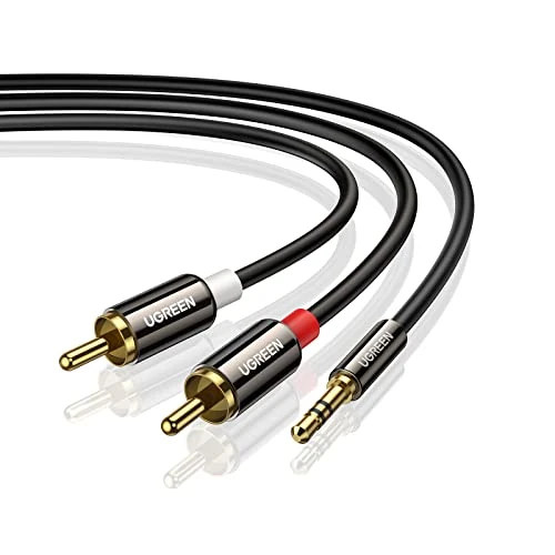 Offre limitée : UGREEN Câble Cinch Jack 3.5mm Mâle vers 2 RCA Mâle Câble RCA Jack(2M) de 10.99 € à 9.34 € (15% de remise)
