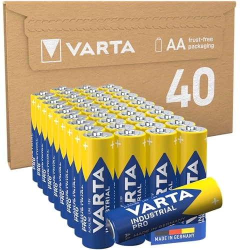 Begrenztes Angebot: VARTA Batterien AA, Industrial Pro, Alkaline Batterie, 1,5V, Vorratspack in umweltschonender Verpackung, Made in Germany [Exklusiv bei Amazon] 40 Stück( 1er Pack) von 17.01 EUR auf 12.42 EUR (Rabatt 26%)