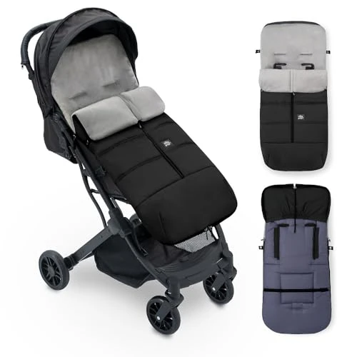 Offerta a tempo: Sacco Passeggino Invernale Universale Interbaby | Copri Passeggino Universale Morbida | Sacco Termico per Ovetto Rimovibile, Doppia Apertura, Facile da Lavare, Materiali Anallergici, Nero - 26% da 24.49 € a 18.13 €