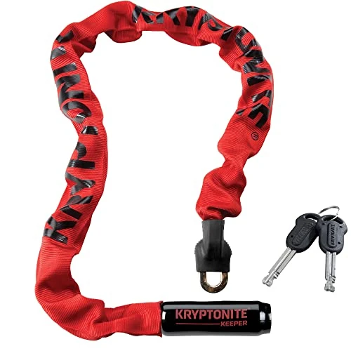 Limited offer: Kryptonite Keeper 785 Bike Chain Lock, 2.8 Feet Long Heavy Duty Anti-Theft Bicycle Chain Lock with Keys for Bike, Motorcycle, Scooter, Bicycle, Door, Gate, Fence,Red, 33.5 Inch from 35.99 EUR to 30.59 EUR (save 15%)