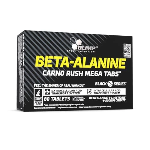 OLIMP SPORT NUTRITION Olimp Labs Beta-Alanine Capsules, Carno Rush, Pack of 80 Mega Tablets, BETA-Alanine CARNO Rush
