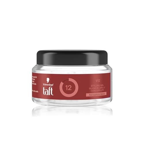 Offerta a tempo: Taft V12 Styling Gel 250ml, Gel per capelli con tecnologia speed hold, con formula vegana, gel ad asciugatura veloce delicato su capelli e cuoio capelluto - 6% da 4.99 € a 4.69 €