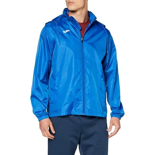 Joma Giacca Antipioggia con Cappuccio, 6XS alla 3XL - Impermeabile Antivento con Tasche Laterali e Polsini Elasticizzati - Iris