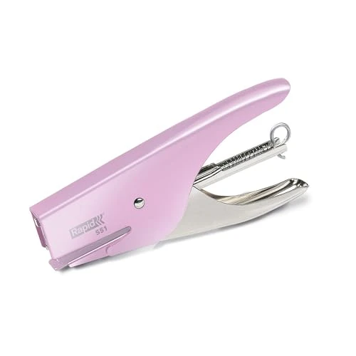 Offerta a tempo: Rapid S51 Retrò Classic, Cucitrice a pinza capacità fino a 15 fogli, Cucitrice in acciaio ergonomica, Caricamento posteriore, Compatibile con punti 21/4, Rosa, 5000509 - 19% da 27.67 € a 22.40 €