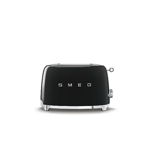Offerta a tempo: Smeg, Tostapane 2x2 TSF01BLEU, 2 Scomparti da 36mm, 6 Livelli di Doratura, Funzione Riscaldamento, Scongelamento e Bagel, Espulsione Automatica del Pane, Cassetto Raccoglibriciole, 950W, Nero - 0.00% da 167.96 € a 167.96 €
