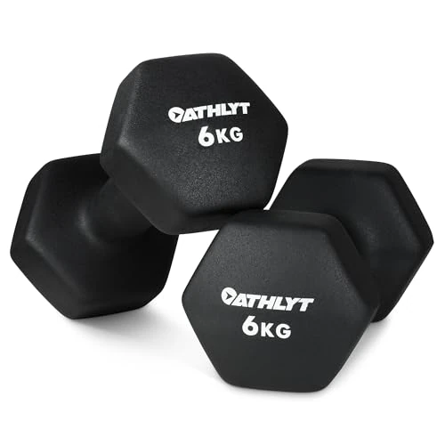 Offerta a tempo: Athlyt - Set di manubri rivestiti in neoprene, 2 x 6 kg - 4% da 35.86 € a 34.49 €