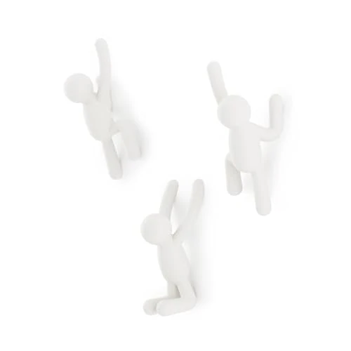 Offerta a tempo: Umbra Buddy Appendiabiti da Parete, Set da 3, Bianco - 0.00% da 30.51 € a 30.51 €
