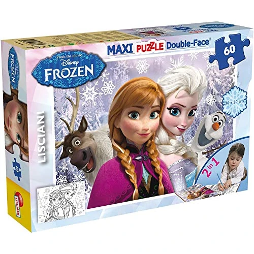 Begrenztes Angebot: Liscianigiochi 46881 Disney Frozen Puzzle 2 in 1 Doppel Gesicht supermaxi 60 Stück Die Eiskönigin, Mehrfarbig, Einheitsgröße von 8.19 EUR auf 8.19 EUR (Rabatt 0%)