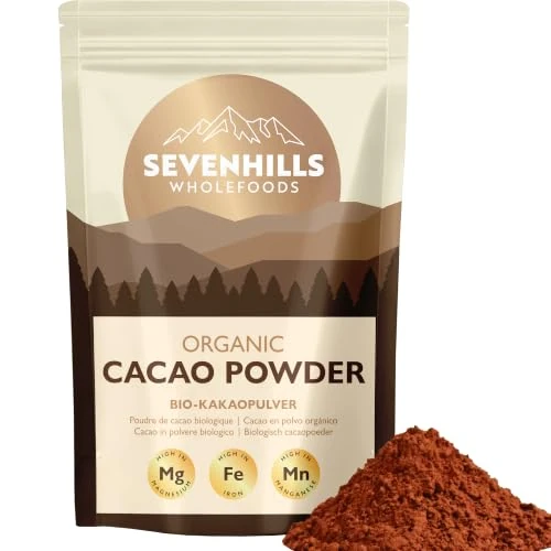 Offerta a tempo: Sevenhills Wholefoods Polvere Di Cacao Bio 1kg | Fonte naturale di potassio e manganese | Per cioccolata calda, frullati e prodotti da forno | Non zuccherato e non alcalinizzato - 0.00% da 32.99 € a 32.99 €