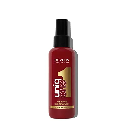 Limitiertes Angebot: REVLON PROFESSIONAL UniqOne Hair Treatment Classic, 150 ml, Leave in Haarkur für bessere Kämmbarkeit & Glanz, Haarpflege ohne Ausspülen, Anti Frizz Spray mit Hitzeschutz, vegan von 9.40 EUR auf 8.70 EUR (Spare 7%)