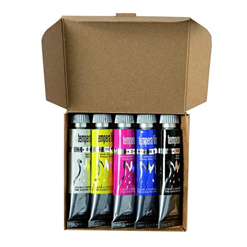 Maimeri Industria Tempera 2598049 Primary Colours Set of 5 20 ml
