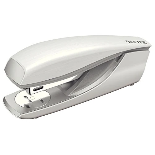 Offerta a tempo: Leitz Cucitrice da Ufficio, Capacità fino a 30 Fogli, Bianco (Ghiaccio), Design Ergonomico in Metallo, Include Punti, Gamma Style, Retail Box, 55626004 - 0.00% da 25.85 € a 25.85 €