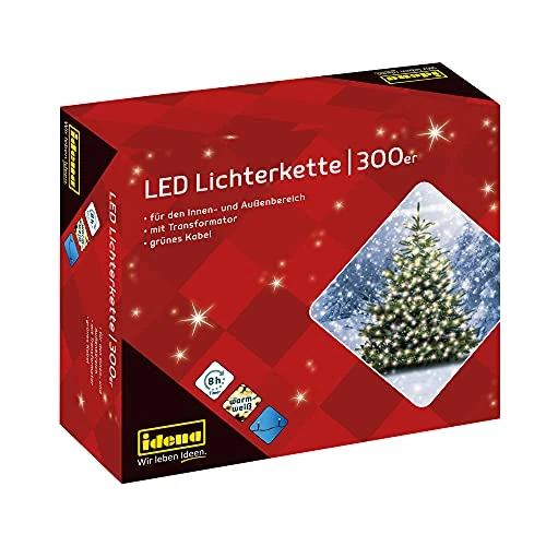 Limited offer: Idena LED Indoor Fairy Lights Approx. 3.40 m, Warm White, 300 LEDs from 47.99 EUR to 24.61 EUR (save 49%)