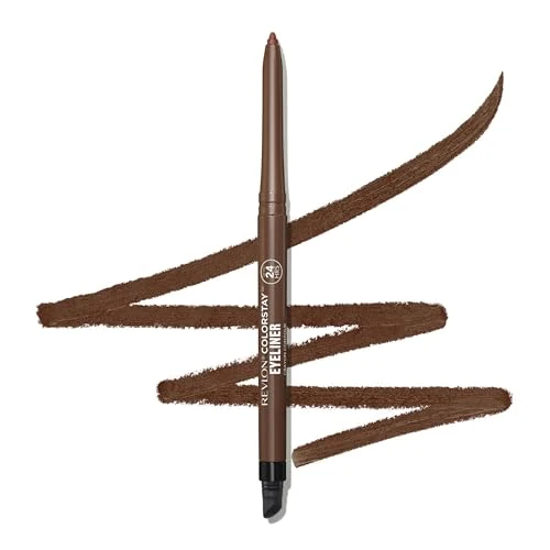 Offerta a tempo: Revlon ColorStay Eyeliner Pencil, Matita Eyeliner Marrone No-Transfer e Waterproof, Temperino e Sfumino Incorporati, 203 Brown, 0.28g - 37% da 8.12 € a 5.10 €