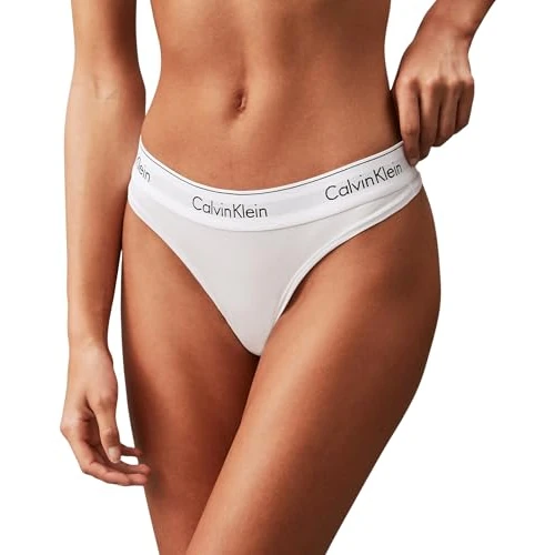 Offre limitée : Calvin Klein Femme String Tanga, Blanc (White), XS de 13.90 EUR à 12.65 EUR (remise 9%)