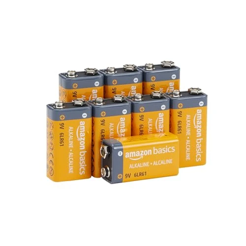 Offerta a tempo: Amazon Basics, 8 batterie alcaline, 9 V/6LR61, durata di 5 anni, per rilevatori di fumo/CO, elettronica e audio - 0.00% da 11.58 € a 11.58 €