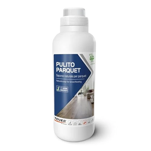 Offre limitée : TOVER, Nettoyeur Parquet, Détergent Parquet peint et huilé, Nettoyant neutre pour sols stratifiés, SPC, LVT, 1 L de 19.99 € à 19.99 € (0.00% de remise)