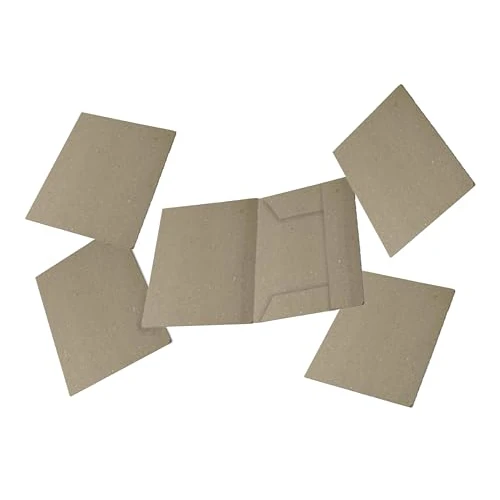 Pigna 0221802GR Eco Pinia Folders, 3 Lembi, Without Print, 180 g/m², Pack of 50, Grey