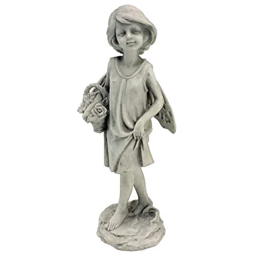 Offerta a tempo: Design Toscano SH9403614 Statuetta Fata del Giardino di Rose con Cesto, Multicolore, 7.5x10x25.5 cm - 53% da 19.95 € a 9.47 €